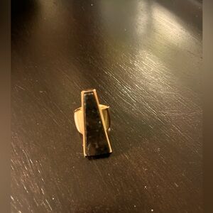 Kendra Scott rose gold ring with black stone